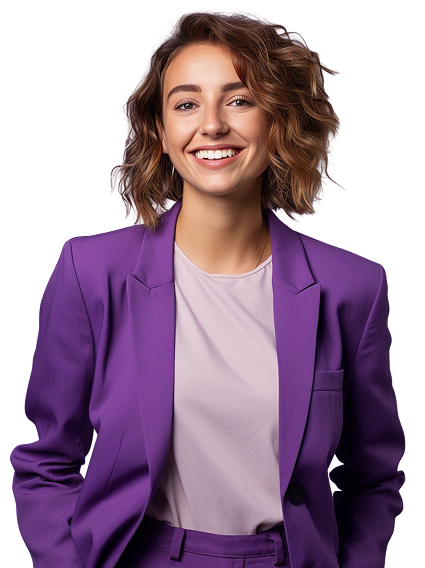 Femme d'affaires dans un cadre colore